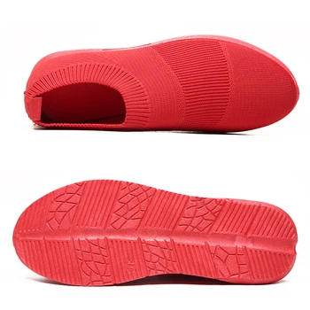 Bărbați Pantofi pentru Adidasi de Vara Respirabil Femei Ușoare Pantofi Plat Non-alunecare de sex Masculin de Mers pe jos Casual Sport Leneș Pantofi Roșii Zapatillas