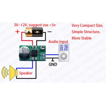 Calitate la DC 3V~12V 5V 6V LM386 Mini Micro Amplificator Audio de Putere Board AMP Modul 750mW