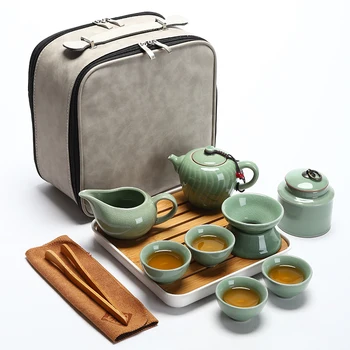 Ceainic Ceramic Set de Lux Drăguț Bone China Ceașcă de Ceai Banboo Tava Acasă Călătorie de Afaceri Cadou Juego De Te Ceaiul de după-Amiază AC50TS