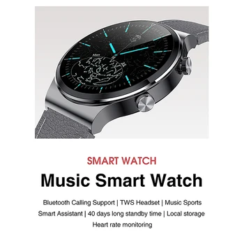Ceas inteligent Bărbați înregistrare voce asistent de control de muzică Surpport Bluetooth Android Smartwatch rezistent la apa Femei pentru Iphone Huawei