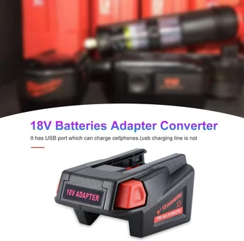 Cel mai bun Baterie Adaptor Convertor cu Port USB de Încărcare pentru Milwaukee M18 18V Li-ion pentru Milwaukee V18 48-11-1830 Baterie
