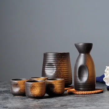 Ceramică lucrate manual Hip Balon Set Clasic Japonez Stil Retro Creative Dragul Cupe Set Rundă Acasă Flasque Alcool Drinkware EJ50HF