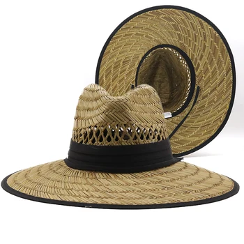 Clasic Manopera Femei Bărbați Paie Plaja Vara pălărie de Soare de Vară în aer liber Margine Largă de Jazz de Panama din Paie Salvamar Femei de Pălărie Pălărie de Vară
