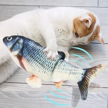 Copetsla Electronice Pisică Jucărie de Pește 3D Electric de Încărcare USB de Simulare Pește Jucării pentru Pisici Pet Joc Jucărie Pisica consumabile