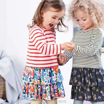 Copii Fată Dress Copii Brand Bumbac Pieptănat Fetita Haine Noi 2019 Bebe Copii Papusa Printesa Rochie Maneca Lunga Fete Haine