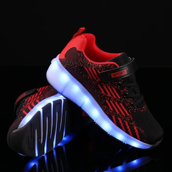 Copii usb cu LED-uri de încărcare pantofi cu role stralucitoare lumina luminos adidasi cu roti pentru copii pantofi de skate role pentru fete băiat
