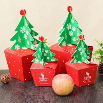 Creative de Crăciun cutie de bomboane ping an de fructe de ambalare cutie cu ridicata personalizate Ajunul Crăciunului cutie de cadou din carton de dimensiuni mici 16x8x6.5cm