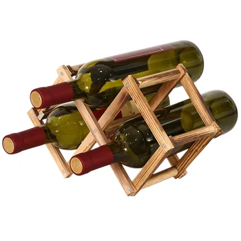 Creative Elegant Din Lemn Rack De Vin 3/6/10 Suport Sticla De Pliere Sticla De Bautura Bar, Cabinetul De Afișare Raft De Depozitare A Vinului Accesorii