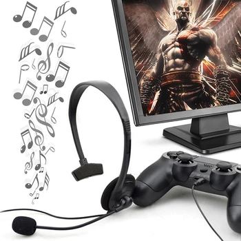 Cu fir Singură Parte Căști de Gaming Cu Microfon Gaming Headset Pentru Calculator PS4, Xbox Video Joc de Telefon Gamer Căști Intraauriculare