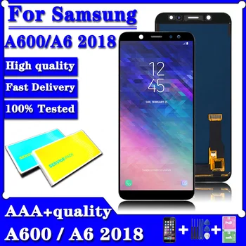 De Testare Display LCD Pentru SAMSUNG Galaxy A6 2018 A600 A600F A600FN A600G Modul + Touch Screen Digitizer Ansamblul Senzorului A6 lcd