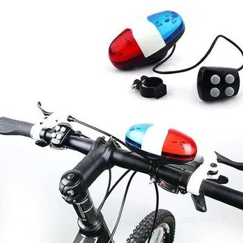 De Vânzare la cald Durabil Impermeabil Multifuncțional Ciclu Lampa +4 Sirenă Tare Sunet de Trompetă de Poliție 6 LED-uri de Lumină Sirenă Electronică Bicicleta Bell