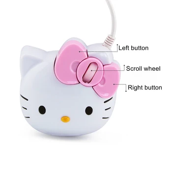 Desene animate 3D Mouse-ul prin Cablu USB 2.0 Pro Roz Drăguț Mouse de Gaming Șoareci Optice Pentru Calculator PC Copii Fata de Soareci