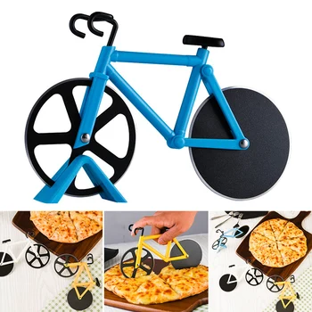 Din Oțel inoxidabil de Biciclete Pizza Răzătoare Tăiere Pizza Cutter Roata cu Suport Bucătărie Profesională, Ajutor PC8