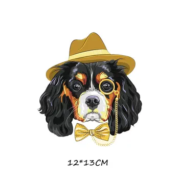 Drăguț Câine Patch Fier pe Transferul de Desene animate de Animale Patch-uri pentru Haine DIY T-shirt, Insigne, Autocolante Aplicatiile de pe Haine de Căldură de Presă