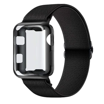Elastic Solo Buclă Watchbands Pentru Apple Watch band 6 SE 44mm Curea 40 mm Nylon Bratara Caz de Protecție Pentru Applewatch 3 42mm 38