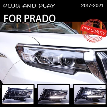 Faruri Pentru Toyota Prado LC200 2017-2021 Masina автомобильные товары LED DRL Hella 5 Xenon Len Hid H7 Prado LC200 Accesorii Auto