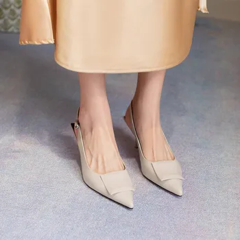 FEDONAS a Subliniat Toe Pantofi de Femeie Tocuri 2021 Tendință Spate Curea din Piele Tocuri Subtiri Pompe de sex Feminin Petrecere de Nunta Femei Sandale