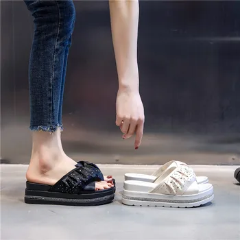 FEDONAS Vara Prins Pantofi Platforma Femeie Tocuri 2021 mai Noi Stras Femei Sexy Papuci de Moda de Calitate pentru Femei Sandale
