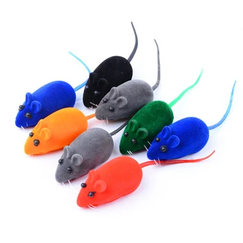 Fierbinte Jucării Pisica False Mouse-Ul Mini Animale De Companie Amuzant Joc Jucării Consumabile Pentru Animale De Companie Cu Pene Juca Activitatea De Pluș Cauciuc Vinil De Sunet Realiste Jucarii