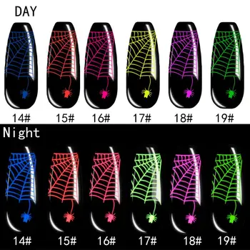 FRANCHESKA Luminos spider unghii gel, unghii pictate luminos elastic desen lipici fototerapie unghii gel halloween