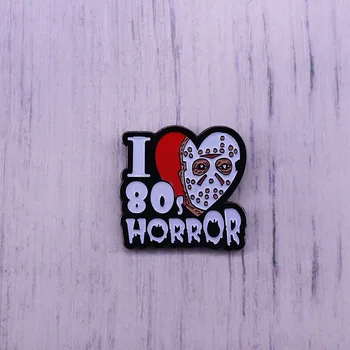 Halloween Iubesc ' 80 Craniu Brosa Ace Email Metalice Insigne Pin Rever Broșe Jachete de Blugi Moda Bijuterii Accesorii