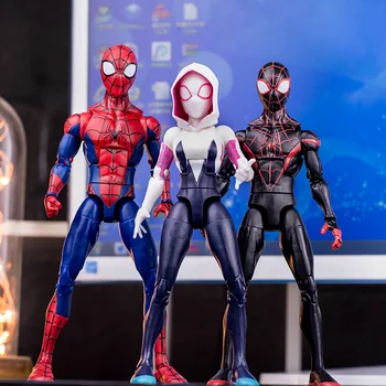 Hasbro Marvel benzi Desenate Spiderman Figura 6 Stil PVC 17CM 2018 Film Gwen Stacy Miles Morales Nicolas Cage Peni Parker Colecta Jucării