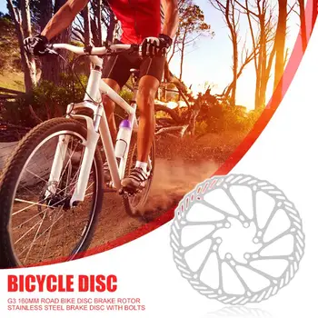 HS1 160mm Biciclete MTB Disc de Frână Rotor cu 6 Șuruburi Oțel Inoxidabil Durabil 44mm BCD Munte cu Bicicleta Parte a Discului de Frână