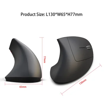 HXSJ T29 Mouse-ul fără Fir BT3.0 Verticale Mouse Optic 3 Reglabile DPI, Design Ergonomic pentru Windows Sistem Android