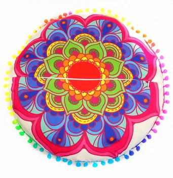 Indian Mandala Etaj Perne Rotunde Boem Plaja Perne Pernă Acoperă Pernă De Meditație#20