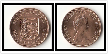 Jersey 1 Penny Coin Europa Originale Noi Monede Unc Ediție Comemorativă Reale Rare Ue Aleatoare An