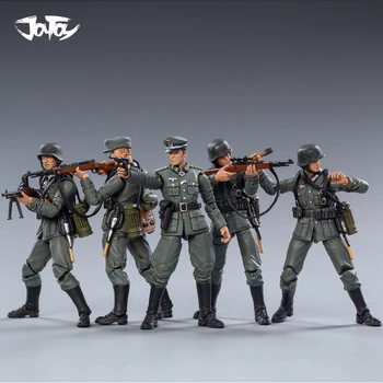 JOYTOY 1/18 Figura de Acțiune al doilea RĂZBOI mondial Germania Wehrnacht Soldat Militar (5PCS/Set) Model de Jucării de Colecție