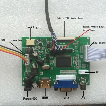 Kit de Lucru pentru LTN101NT02 1024x600 2AV Controler de Bord de la Distanță Monitor LED compatibil HDMI cu 10.1