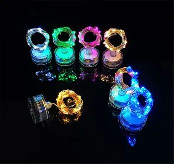 LED-uri impermeabil Lumânări Șir de Lumini 1M/2M Sârmă de Cupru Șir Ghirlanda Submersibile Vaza Sticla de Fairy Lampa Pentru Nunta de Craciun