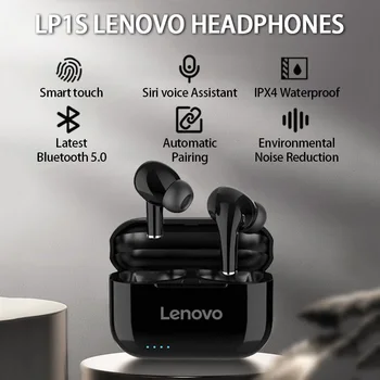 Lenovo LP1S TWS Bluetooth 5 .0 Cască de Reducere a Zgomotului HIFI Ton Scăzut Atinge Stereo setul cu Cască fără Fir
