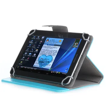 LIVRARE GRATUITA din Piele PU Caz Acoperire Stand Pentru Tableta de 7 Inch PC Caz de Protecție Alb Negru Color de 7