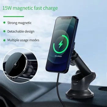 LOVEBAY Wireless Încărcător de Mașină cu Încărcare Rapidă Pentru iPhone 12 Pro max Magsafe Masina Telefon Mobil C USB Incarcator Auto adaptor de Încărcare Rapidă