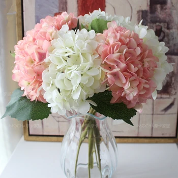 LuanQI Artificiale Flori Hortensie Acasă Decor Nunta De Mătase Cârpă Din Material Plastic De Înaltă Calitate Fals Bujor Buchet De Flori Pentru Ziua Îndrăgostiților
