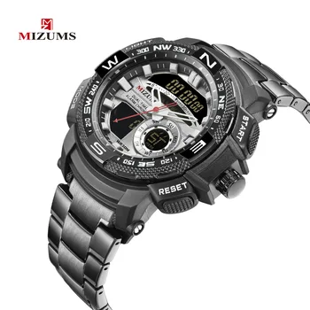 M8007 bărbați ceas nouă bărbați impermeabil ceas bandă de oțel cuarț ceas sport, ceas electronic