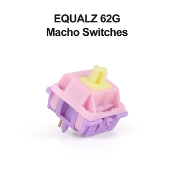Macho Switch-uri Tastatură Mecanică Liniară 62g EQUALZ 5 Pini POM Placat cu Aur de Primăvară Fabrica Lubrifiat Fel ca Banana Split Gamer de PC