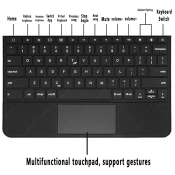 Magic Keyboard Caz pentru Apple iPad Pro 12.9 2020 2021 2018 rusă, arabă, ebraică, coreeană spaniolă engleză franceză TrackPad Tastatura
