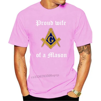 Masonic Family Shirt - Proud Wife Of A Mason - Freemasonry Symbol Gift Apparel Streetwear Tee Shirt
