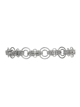 Mavra Țesute Manual Lanț Stil Gotic Inel Cravată Colier pentru Femei Guler de Metal Chainmail Bijuterii de Argint de Culoare Transport Gratuit
