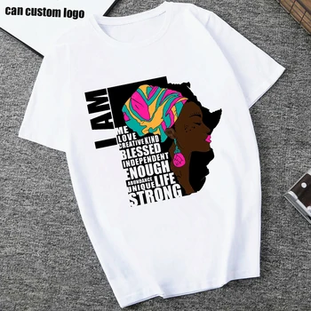 Melanina Femeie Tricou de Vara Tricou Femei Black African Girl Imprimare Tricou Femme Harajuku Tricou Haine de sex Feminin tricouri Topuri Tee