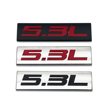 Metal cromat Portbagaj 5.3 L Motor Autocolant Insigna Usa Aripa V6 V8 Sport Emblema Logo-ul 3D pentru Toate Auto