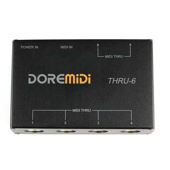 MIDI THRU-6 Cutie de Interfață MIDI 1 intrare 6 ieșire standard MIDI cinci pini Interfață