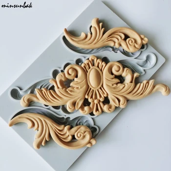 Minsunbak 3D Europene Forma de Relief Mucegai Silicon Decorare Tort Instrumente Sugarcraft Sirop de Ciocolata Ipsos, Săpun Mucegai