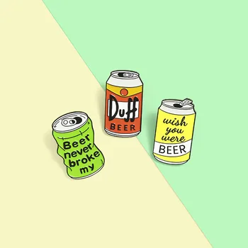 Minunat de Bere Email Pin Personalizat Duff Beer Brosa Sac de Haine Pin Rever Insigna TV Bijuterii Cadou pentru Fanii Prieteni en-Gros