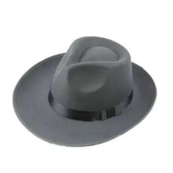 Mistdawn Epocă Bărbați Femei Greu Pălărie De Fetru Margine Largă Pălărie Trilby Panama Pălărie De Gangster Capac