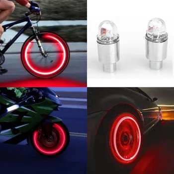 Moda Biciclete Lumina 2 buc LED-uri de Anvelope Stem Capace Lumina de Neon Auto, Accesorii Biciclete Biciclete de Închiriere Auto accesorii pentru biciclete luz bicicleta