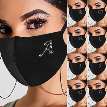 Moda Bijuterii bling bling masksequins Noua moda personalitate flash bijuterii stras ciucure d scrisoare masca